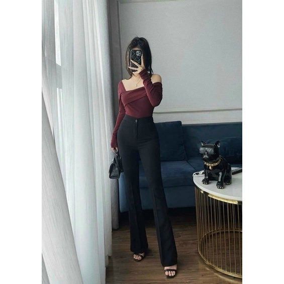 Quần Tây ống loe nữ siêu tôn dáng phù hợp mọi hoàn cảnh đi chơi, đi học, đi làm