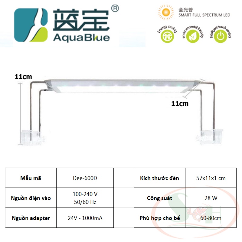 Đèn Led Aquablue Neo-Helios RGB-W Led Light Quang Phổ - Nhỏ