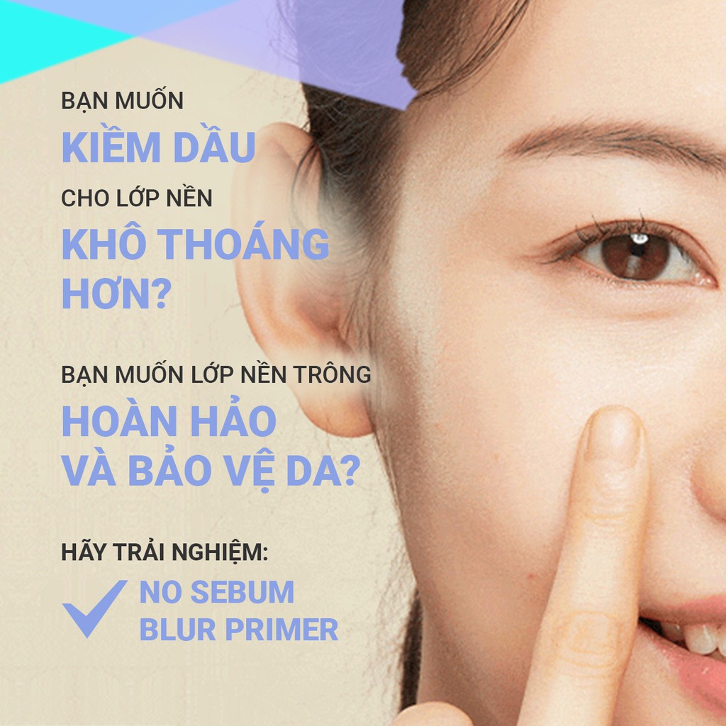 [Mã COSIF05 giảm 10% đơn 400K] Kem lót kiềm dầu làm mịn lỗ chân lông innisfree No Sebum Blur Primer 25ml