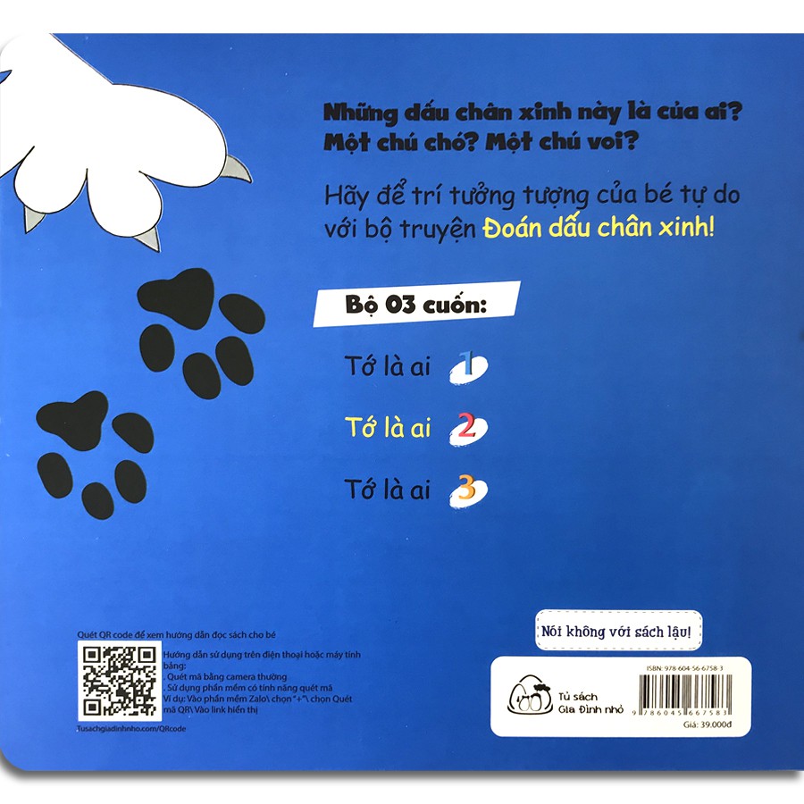 Sách - Ehon Nhận Biết - Đoán Dấu Chân Xinh - Tớ Là Ai? - Combo 3 quyển (Song ngữ Anh - Việt cho bé 1-6 tuổi) | BigBuy360 - bigbuy360.vn