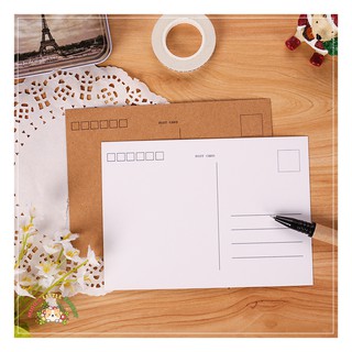 Set 05 Tấm Thiệp Trơn Tự Trang Trí Giấy Kraft | O51