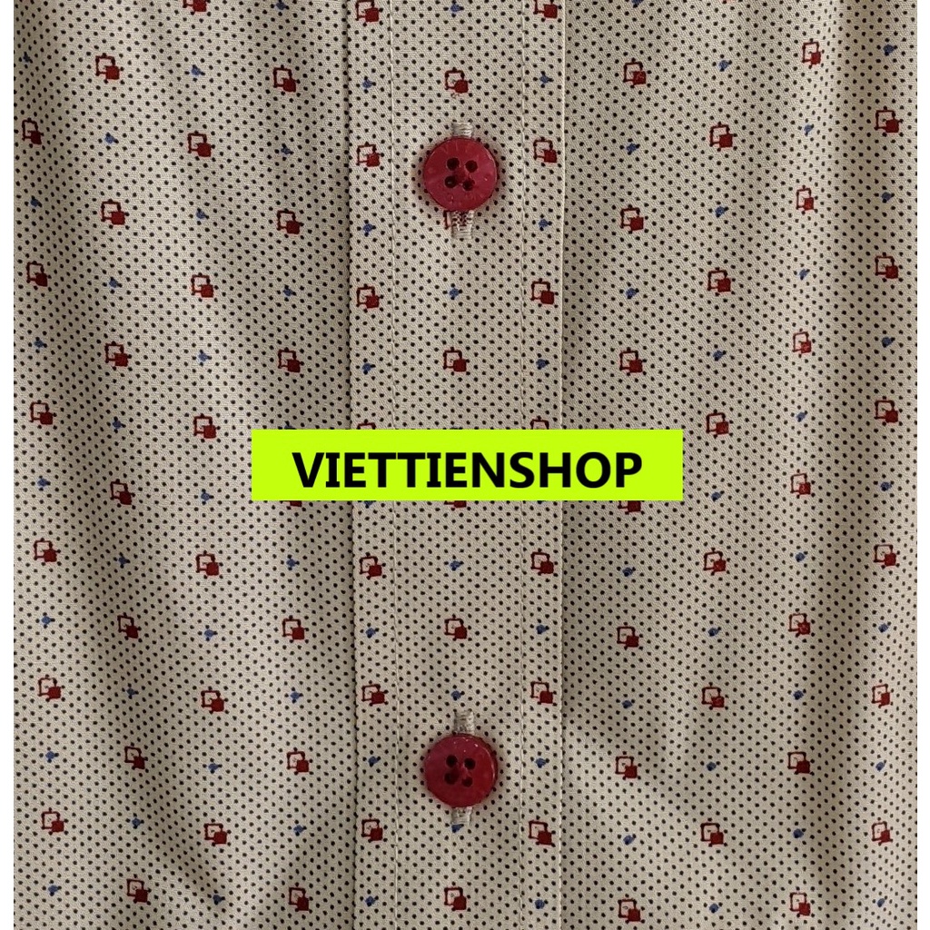 ÁO SƠ MI VIỆT TIẾN DÀI TAY VẢI TRE HOA VĂN