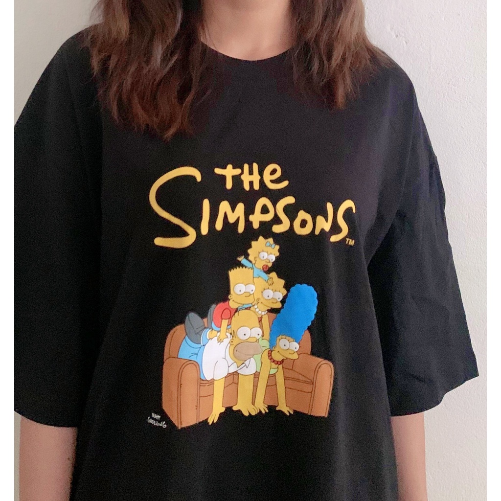 Áo Thun BOO Unisex Dáng Ovesized, Vải Cotton Cao Cấp In Graphic Simpsons BZL