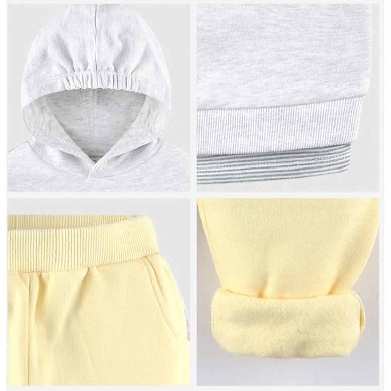 Quần lót bông hoodie Hàn Quốc MM maruse36 bé trai bé gái