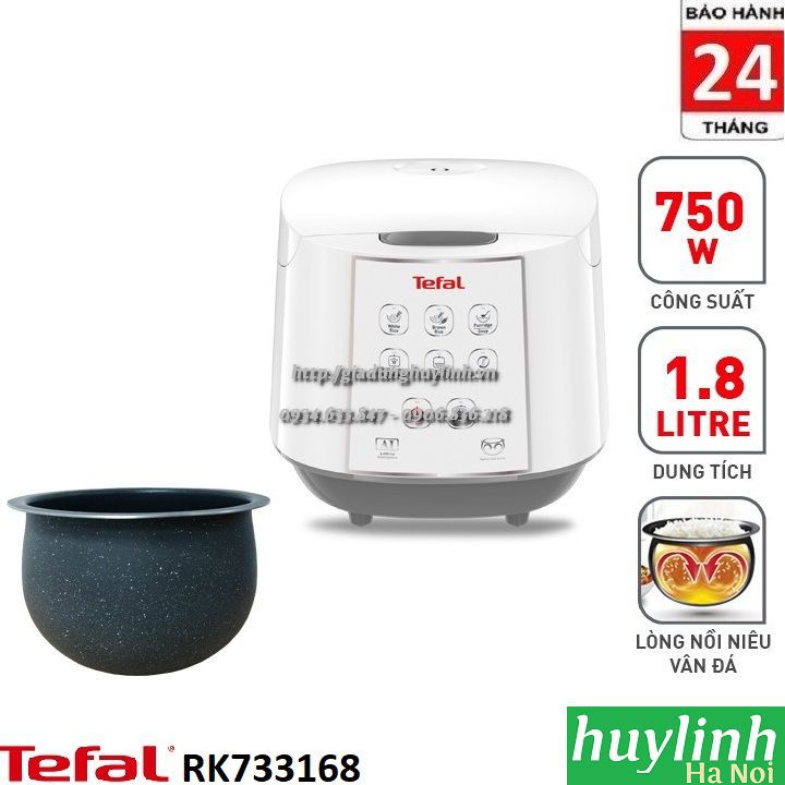 [Mã ELHAMS5 giảm 6% đơn 300K] Nồi cơm điện tử Tefal RK733168 - 1.8 Lít - 750W