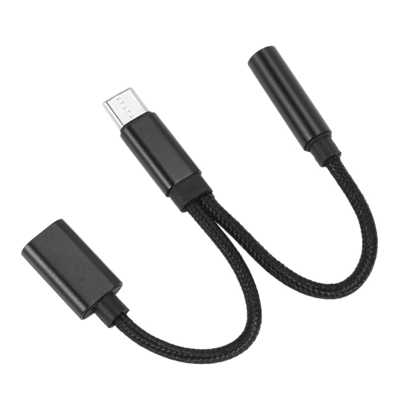 Bộ chuyển đổi tai nghe 2 trong 1 Loại C Bộ chia USB C Jack cắm Bộ chuyển đổi sạc âm thanh AUX cho Huawei Xiaomi