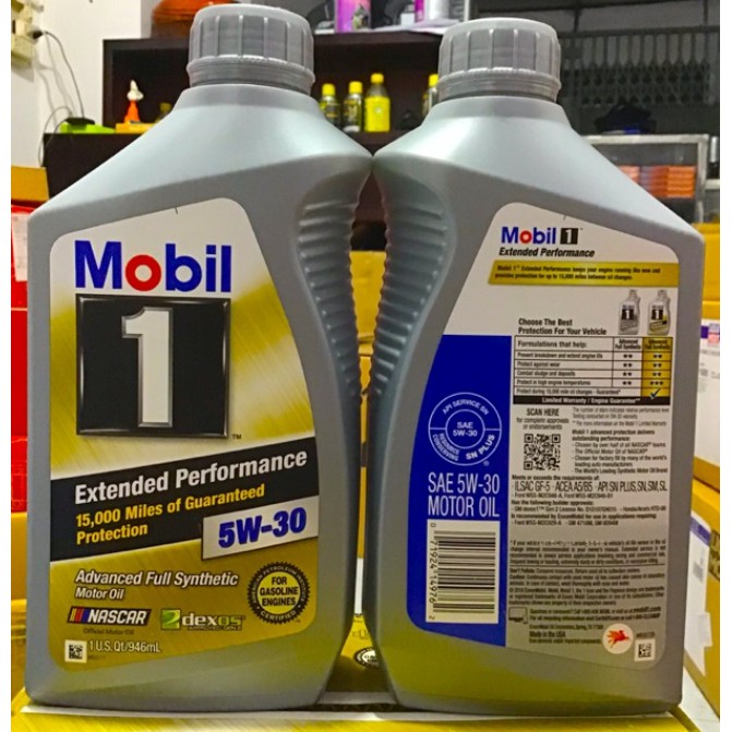 Hộp 6 chai Dầu nhớt tổng hợp mobil 1 5w-30