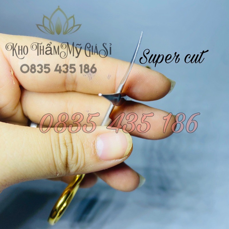 Kéo Cong 9,5cm Super Cut Cán Vàng Cao Cấp