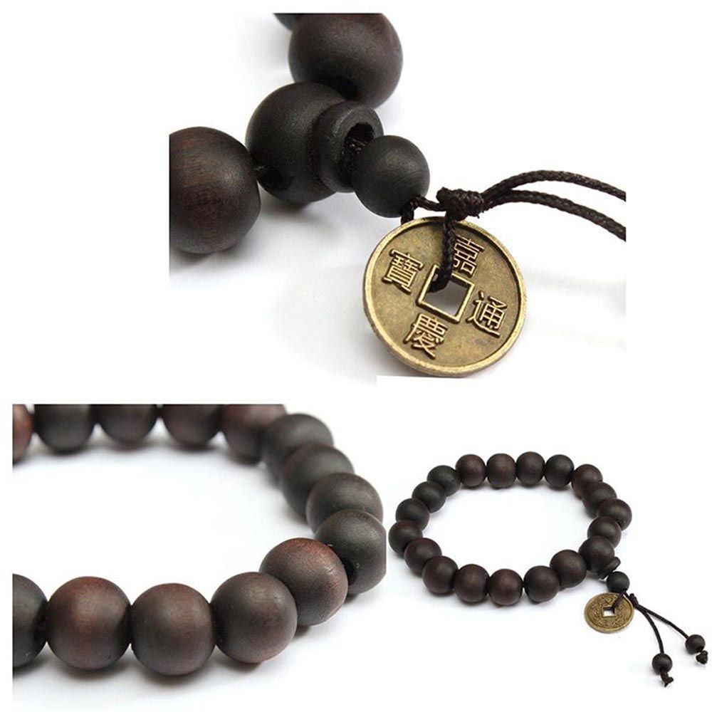 Vòng Tay Chuỗi Hạt Gỗ Phật Giáo Cho Nam Và Nữ