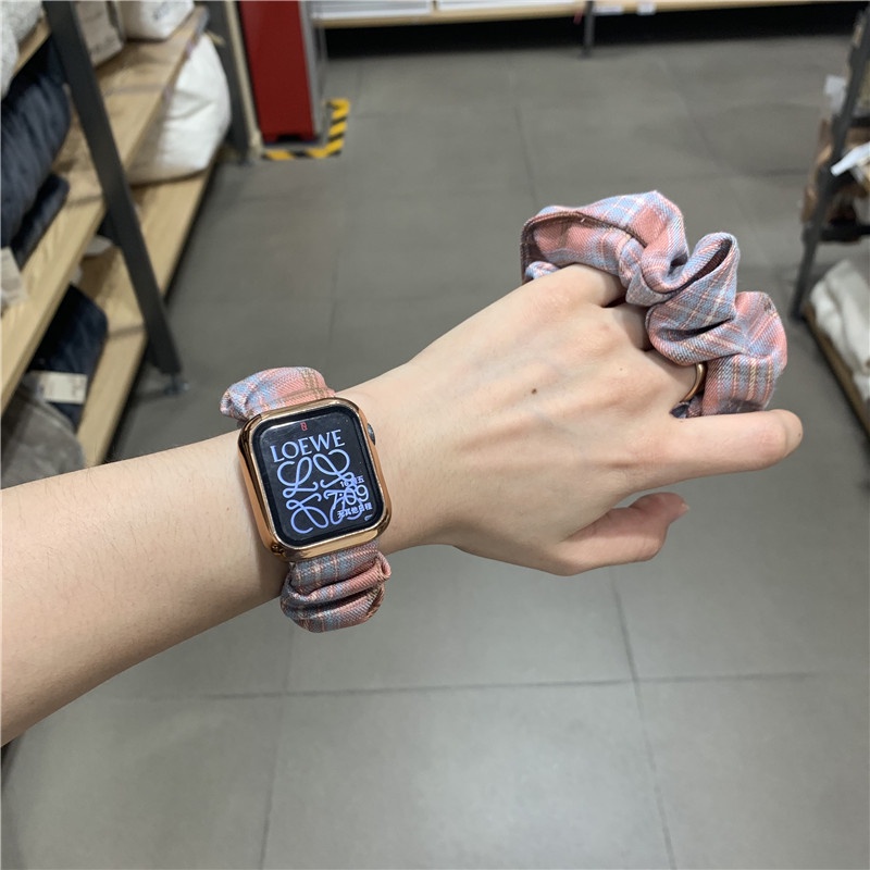 Dây đeo đồng hồ co giãn thiết kế xinh xắn cho Apple Watch dòng 7 SE 6 5 4 3 iWatch 45mm 41mm 38mm 40mm 42mm 44mm