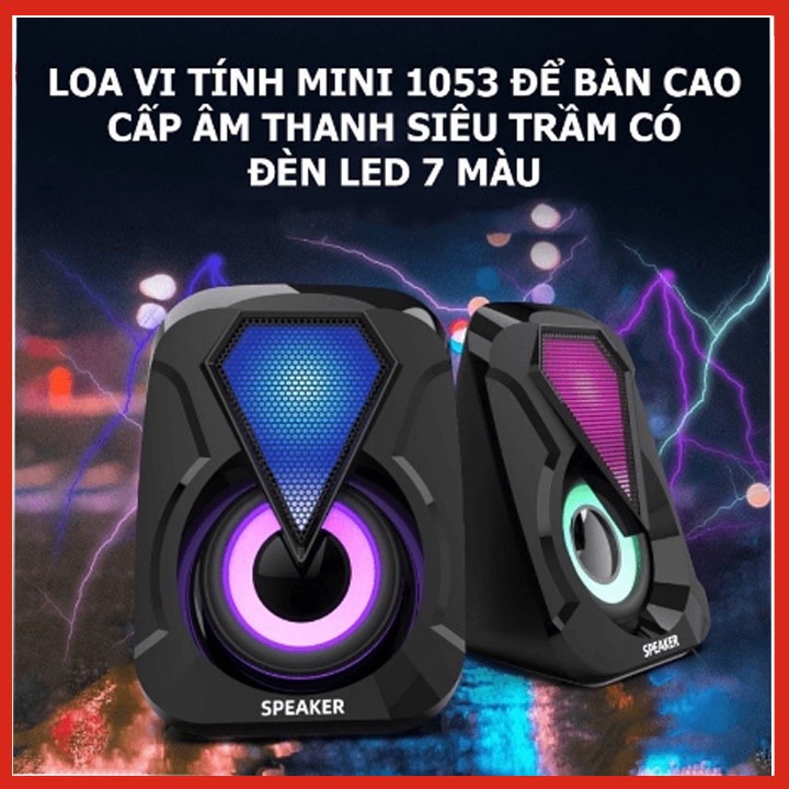 Loa vi tính - loa laptop cổng USB mini các phiên bản hot để bàn cao cấp âm thanh siêu trầm có đèn led 7 màu