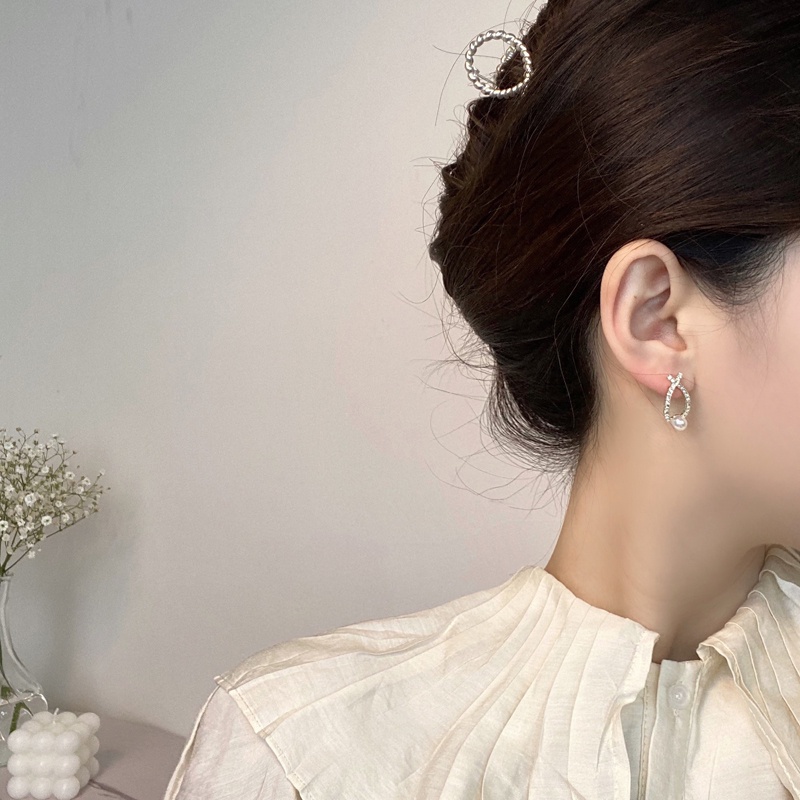 Bông Tai Mạ Bạc 925 Kiểu Dáng Đa Dạng Tùy Chọn Phong Cách Hàn Quốc Cổ Điển Thời Trang