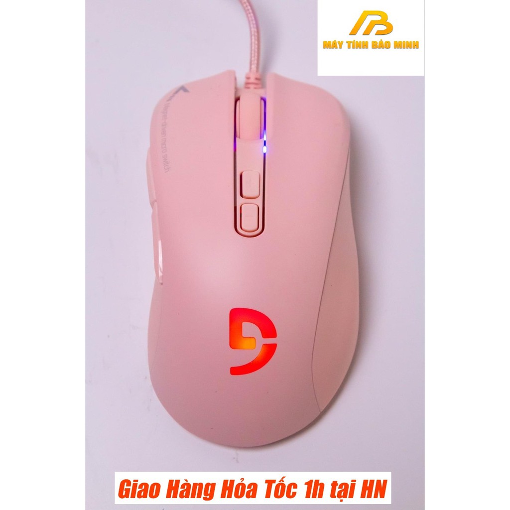 Chuột Fuhlen G90 Pink (Led RGB, Nút Bấm Bất Tử) - Hàng Chính Hãng Ninza