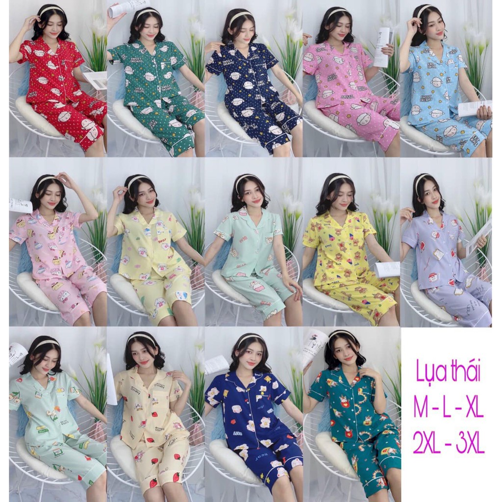 BỘ NGỦ QUẦN LỬNG LỤA THÁI BIGSIZE 45-75KG