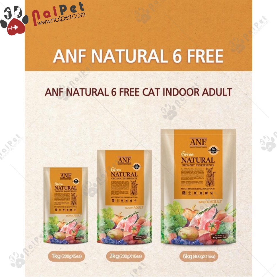 Thức Ăn Hạt Cho Mèo ANF Cat 6 Free Natural Hàn Quốc 400g