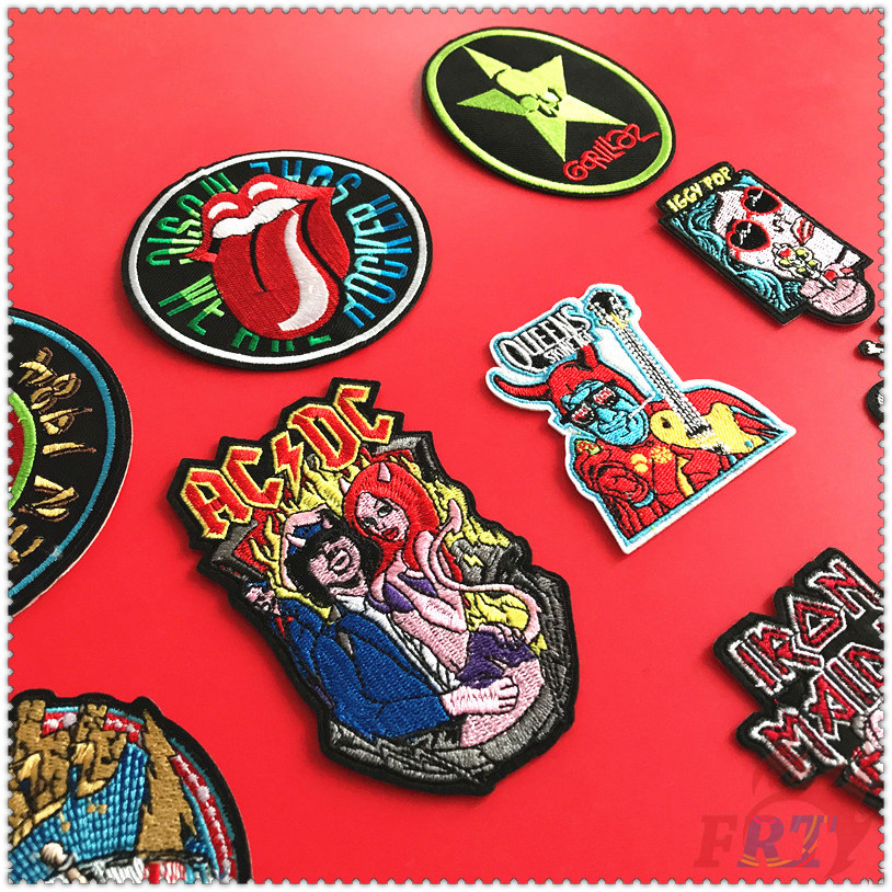 1 Sticker Ủi Thêu Hình Phong Cách Nhạc Rock Cá Tính