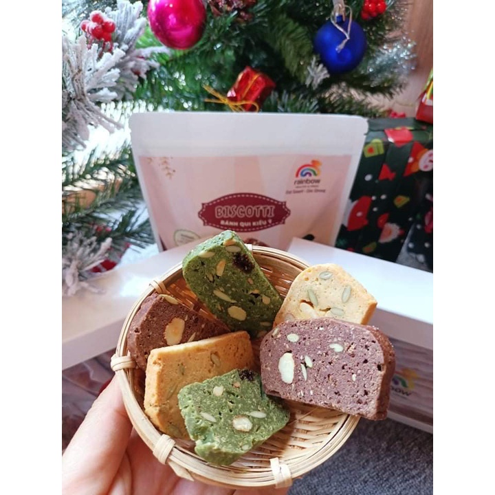 Bánh Biscotti đặc biệt, 3 vị vanila, matcha, cacao, phù hợp với người ăn kiêng, tập gym, body fitness. không sợ tăng cân | BigBuy360 - bigbuy360.vn