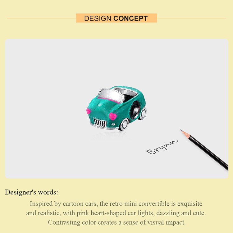 Hạt trang sức Bamoer SCC1973  bạc 925 chỉnh được hình dạng dùng làm phụ kiện vòng tay thời trang DIY