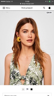 JUMPSUIT MANGO LÁ CỌ