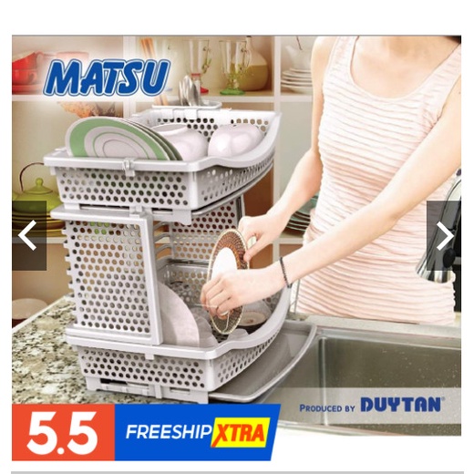 Kệ chén nhựa duy tân MATSU 0795 có khay thoát nước TIỆN LỢI