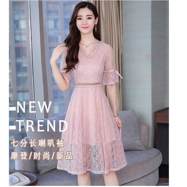 HÀNG NHẬP - ĐẦM XOÈ REN NGÔI SAO CAO CẤP QC