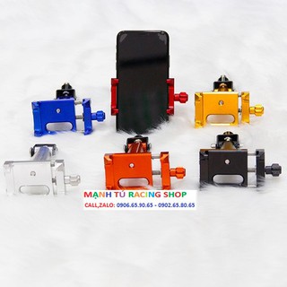 Kẹp điện thoại gắn chân gương cnc