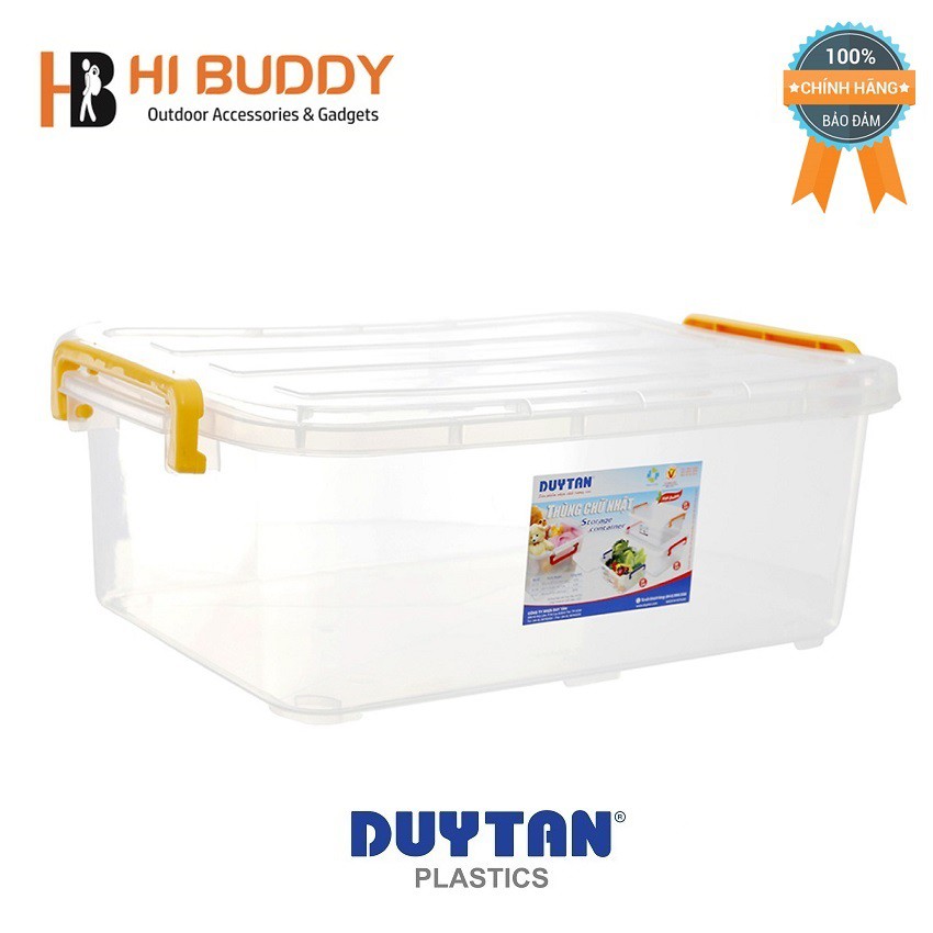 Combo 5 Thùng chữ nhật Duy Tân 30L Trong suốt 56.4 x 37.9 x 20.5 cm No.H117