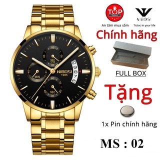 (TRỢ GIÁ KHỦNG) Đồng hồ nam Nibosi 1985 Doanh nhân TOP STORE 6 kim - FULL BOX + Tặng kèm 1 pin chính hãng