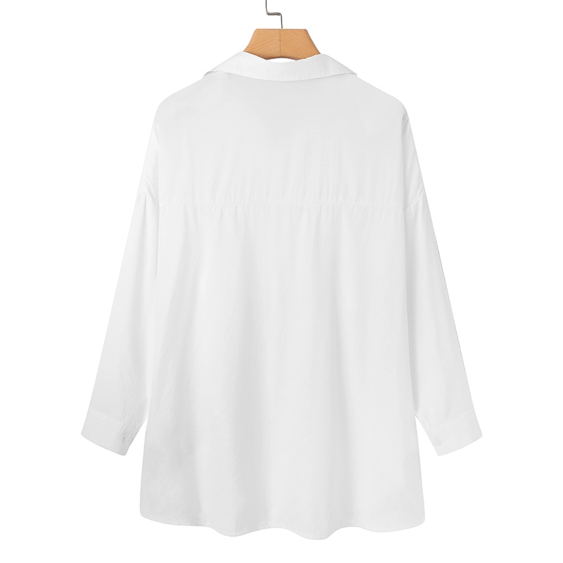 Zanzea Áo Sơ Mi Tay Dài Viền Bên Phong Cách Hàn Quốc Thanh Lịch Dành Cho Nữ