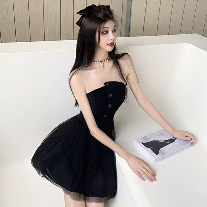 Đầm Ống Màu Đen Kiểu Dáng Mới Thời Trang Mùa Xuân Dành Cho Nữ 2022