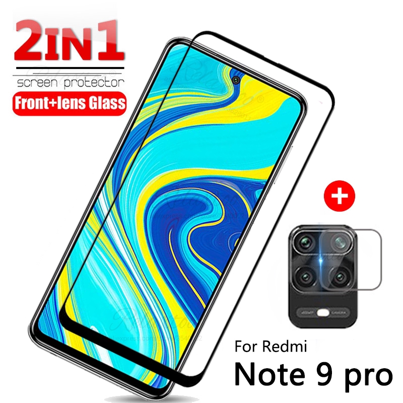 2 in 1 tempered glass Redmi Note 9 Pro Max / Redmi Note9 / Note9S Camera screen protector