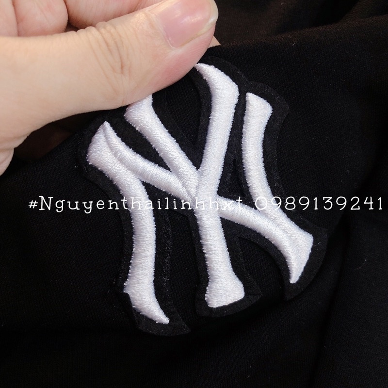 Áo nỉ sweater Ny MLB xuất in big logo basic sau lưng dài tay cổ tròn | BigBuy360 - bigbuy360.vn