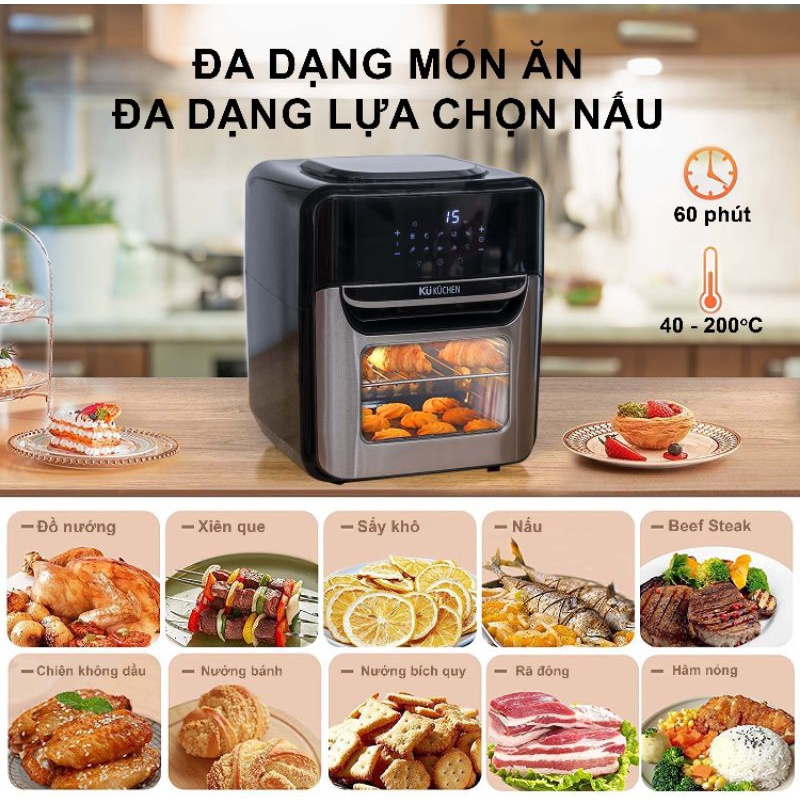 Nồi chiên không dầu Kuchen healthy (9in1/12l)Thương Hiệu Đức