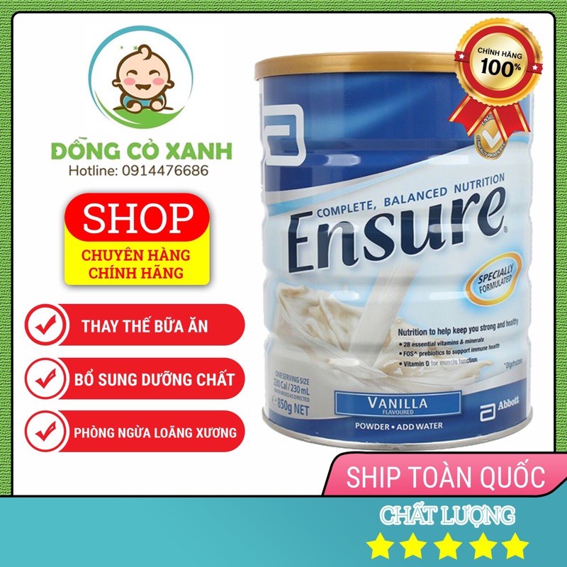 [Mã MKBC155 giảm 8% đơn 400K] [Hạn t6-2022] Ensure Úc 850g