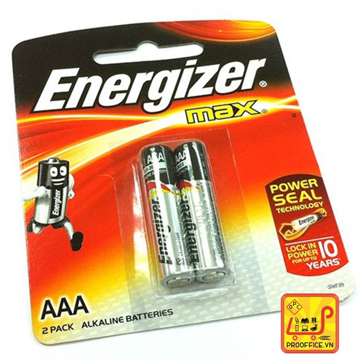 Pin AA (2A) / AAA (3A) Energizer Alkaline - vỉ 2 viên