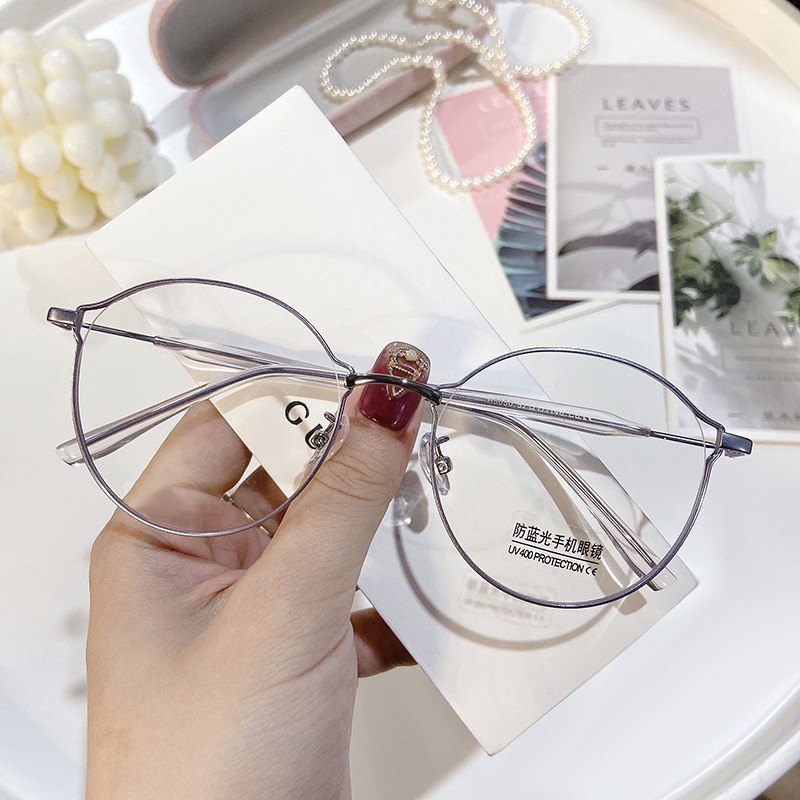 Mắt Kính Gọng Tròn Chống Ánh Sáng Xanh Thời Trang Hàn Quốc Jz5050 | BigBuy360 - bigbuy360.vn