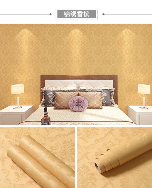 10 m giấy dán tường hoa văn nổi 3D keo sẵn khổ 60cm | BigBuy360 - bigbuy360.vn