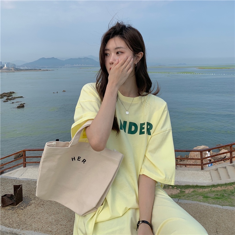 Phong Cách Hàn Quốc Đơn Giản Mùa Hè Mới Váy Ngắn Tay