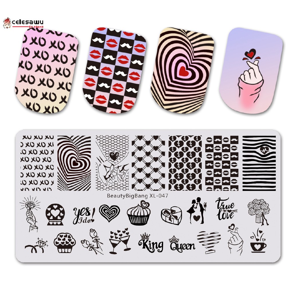 [Hàng mới về] Bộ khuôn dặm trang trí móng tay xinh xắn