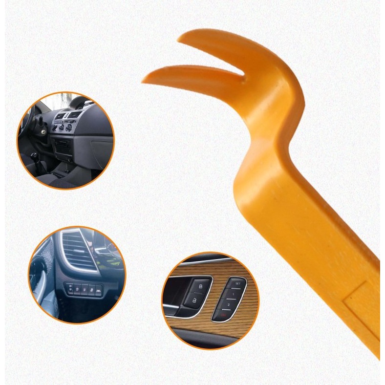 COMBO BỘ 4 DỤNG CỤ THÁO GỠ NỘI THẤT Ô TÔ BẰNG NHỰA+ 1 THANH GHI SỐ ĐIỆN THOẠI TRÊN XE Ô TÔ