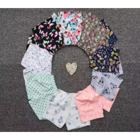 Combo 5 quần đùi cotton nhiều màu cho bé.