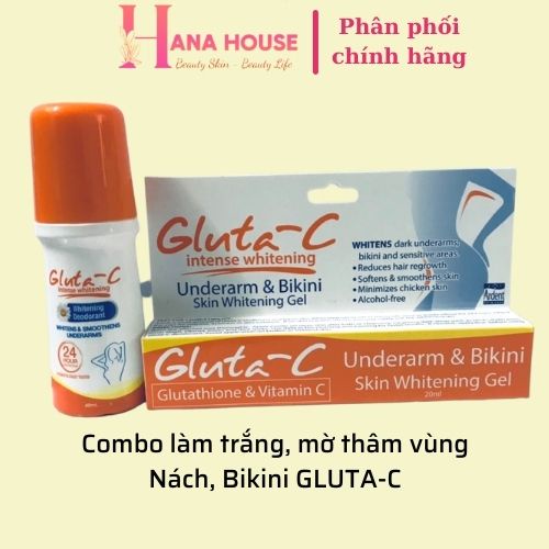 Lăn nách GLUTA-C khử mùi,mờ thâm,dưỡng trắng da 14 ngày.