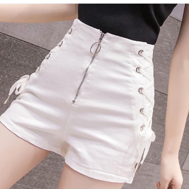 Quần short thời trang nữ xỏ dây2 bên hông trẻ trung nhiều size cho nữ đi chơi đi làm cá tính