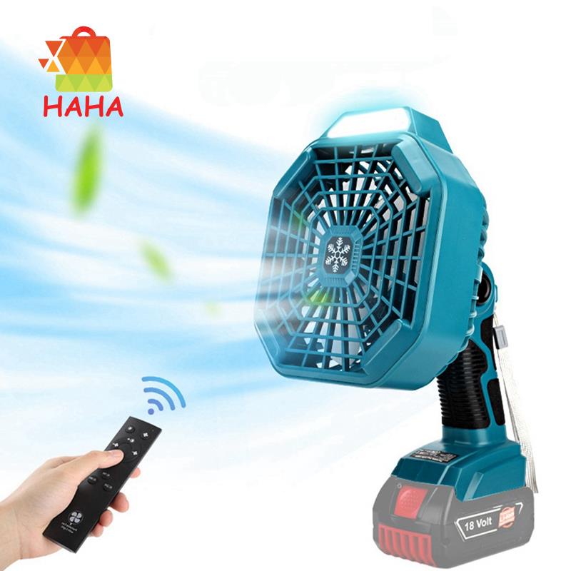 Quạt Cắm Trại Dạng Đứng Chạy Pin Lithium 18V Kèm Đèn
