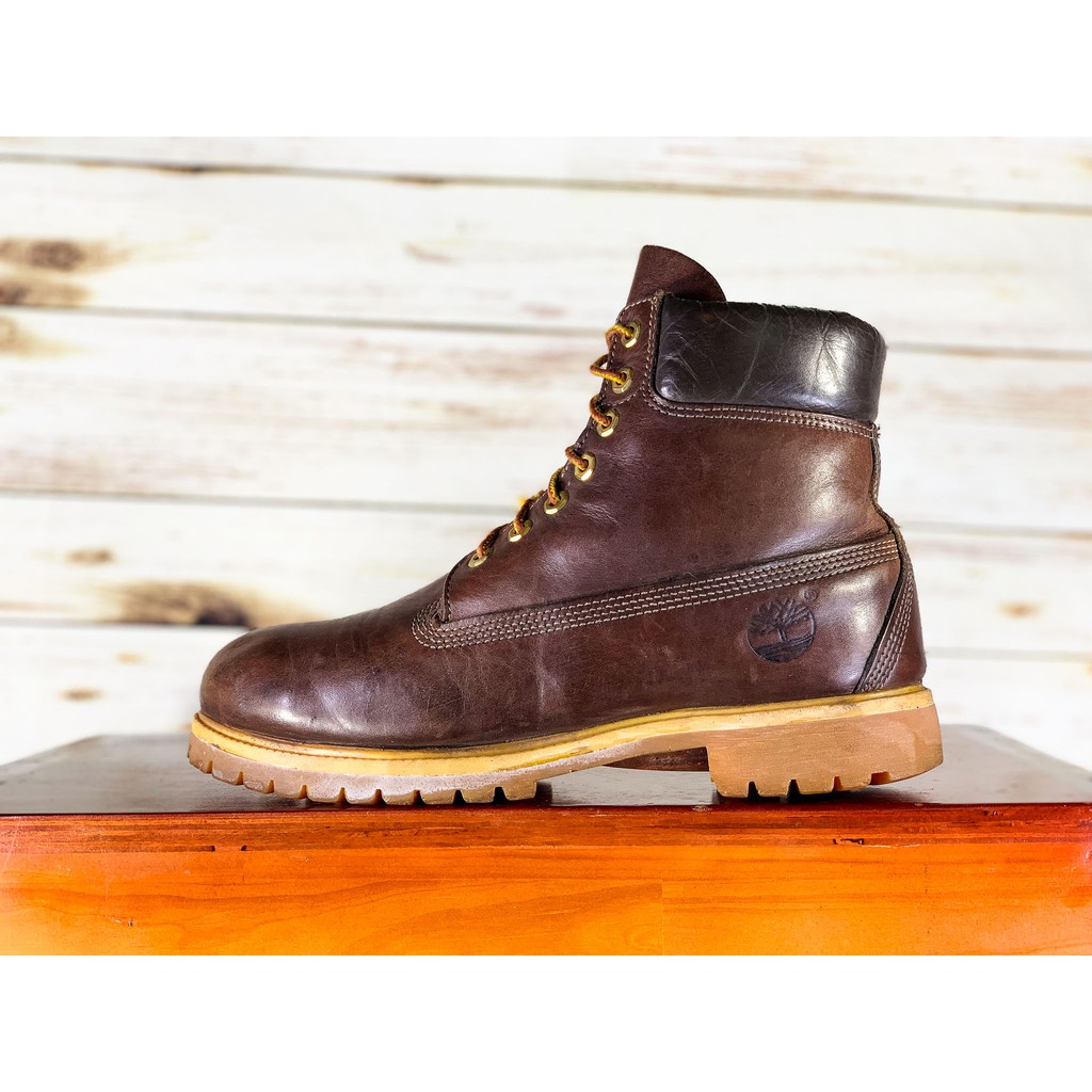 (SIZE 42) Giày thể thao chính hãng 2hand TIMBERLAND 6" PREMIUM CHILI BROWN BOOTS 11065