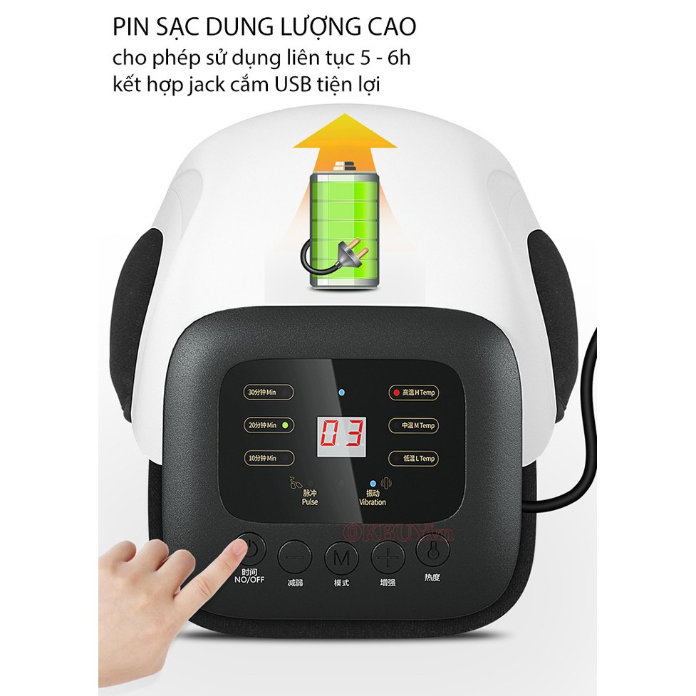 Máy massage đầu gối áp suất khí và tạo nóng chính hãng Ming Zhen MZ-669C