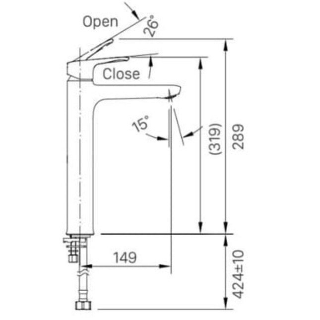 Vòi Chậu Rửa Lavabo Lạnh Inax LFV-22SH Thân Cao