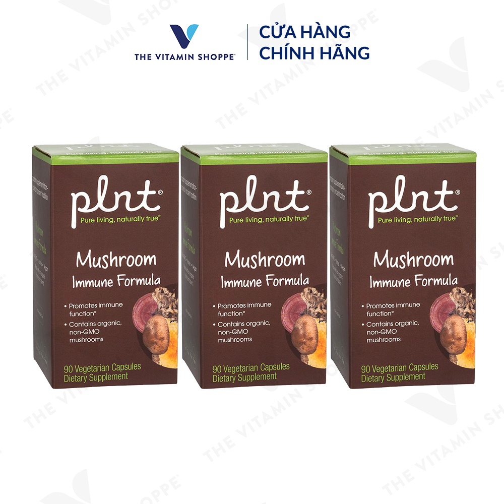 Viên uống chiết xuất nấm tăng sức đề kháng PLNT Mushroom Immune Formula 90 viên