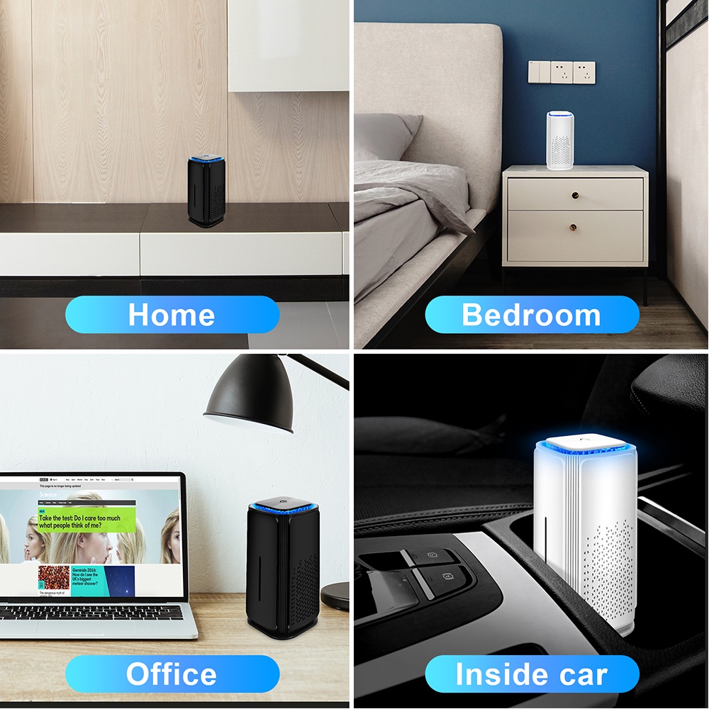 Máy Lọc Không Khí Khử Mùi PM2.5 Loại Bỏ Khói Cho Xe Hơi