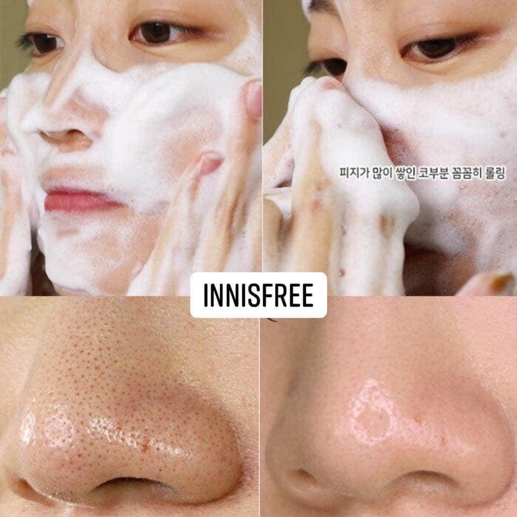 [Chính Hãng Hàn Quốc] Sữa rửa mặt trắng da - Sữa rửa mặt Innisfree chiết xuất từ trà xanh trị mụn Hàn Quốc 150ml